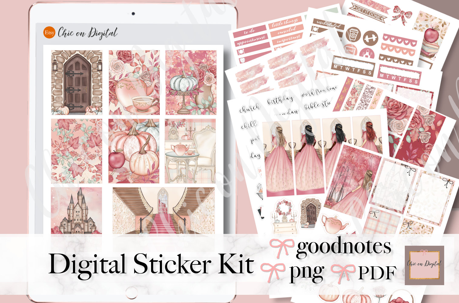 FALL GOODNOTES PLANNER Stickers Digital Planner Stickers | Etsy