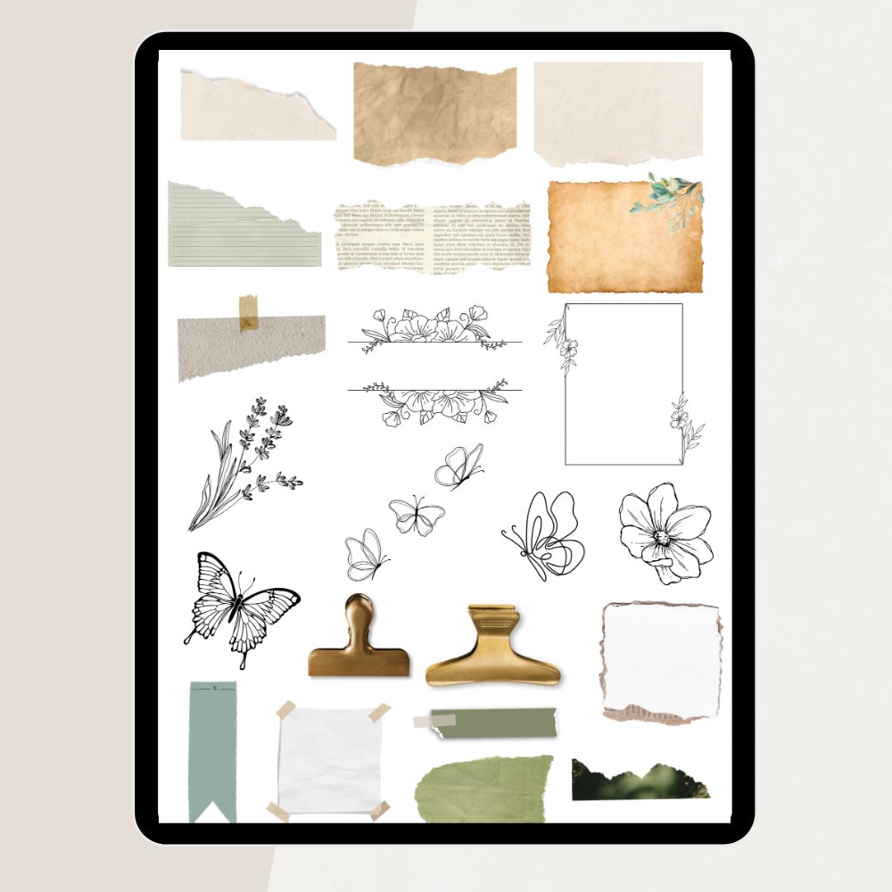 Plant Digital STICKERS, Goodnotes Sticker Boho, Botanical Stickers ...