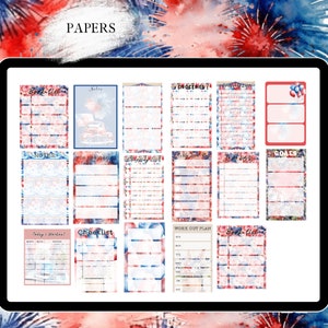 JULY GOODNOTES STICKER digital sticker, GoodNote stickers monthly, independence day, functional stickers, 4th of july sticker, icon sitkcer