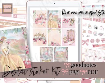 GOODNOTES Stickers VALENTINE'S, LOVE Goodnotes Stickers, Fairy Tale digital sticker, February goodnotes, iPad digital sticker, Goodnotes kit