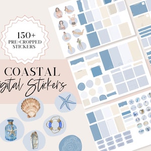 DIGITAL PLANNER STICKERS, That girl goodnotes sticker, Summer sticker, stickers for goodnotes, digital planning kit, coastal stickers pack