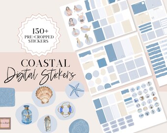 DIGITAL PLANNER STICKERS, That girl goodnotes sticker, Summer sticker, stickers for goodnotes, digital planning kit, coastal stickers pack