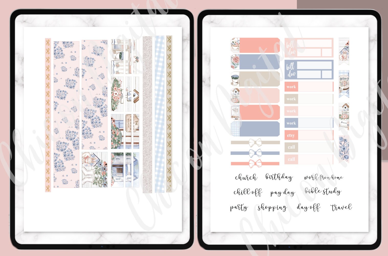 SPRING DIGITAL Stickers Spring Goodnotes Stickers Flower Etsy