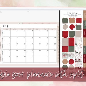 DIGITAL STICKER BUNDLE, Goodnotes stickers, Christmas digital stickers, sticker for planner, Red christmas, Essential Digital Stickers, widget, days of the week, washi stickers, digital sticker pack, icon sticker, months & days, digital memo sticker,