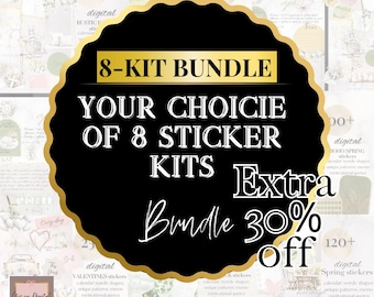 10000+ Digital sticker goodnotes bundle, whole shop bundle, 8 choice sticker kit, widget, tracker, digital stickers, everyday essential kit