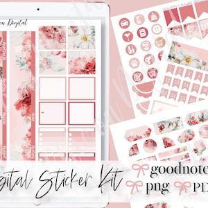DECEMBER MAANDELIJKSE KIT Digitale stickers, December Goodnotes Stickers, Kerst maandoverzicht, Voorgesneden stickers, December maandelijkse stickers