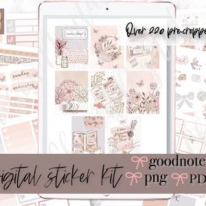 Autocollants GoodNotes du NOUVEL AN, autocollants numériques de bonne année, autocollant numérique prérecadré, fichier numérique autocollant, autocollants 2023, kit goodnotes