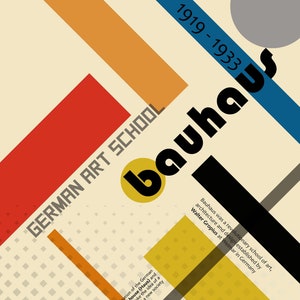 Bauhaus Poster Design - Prints in 9 different sizes - Instant Download - Printable Wall Art (Design #1)