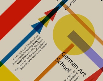 Bauhaus Art Poster - Prints in 9 different sizes - Instant Download - Printable Wall Art (Design #2)