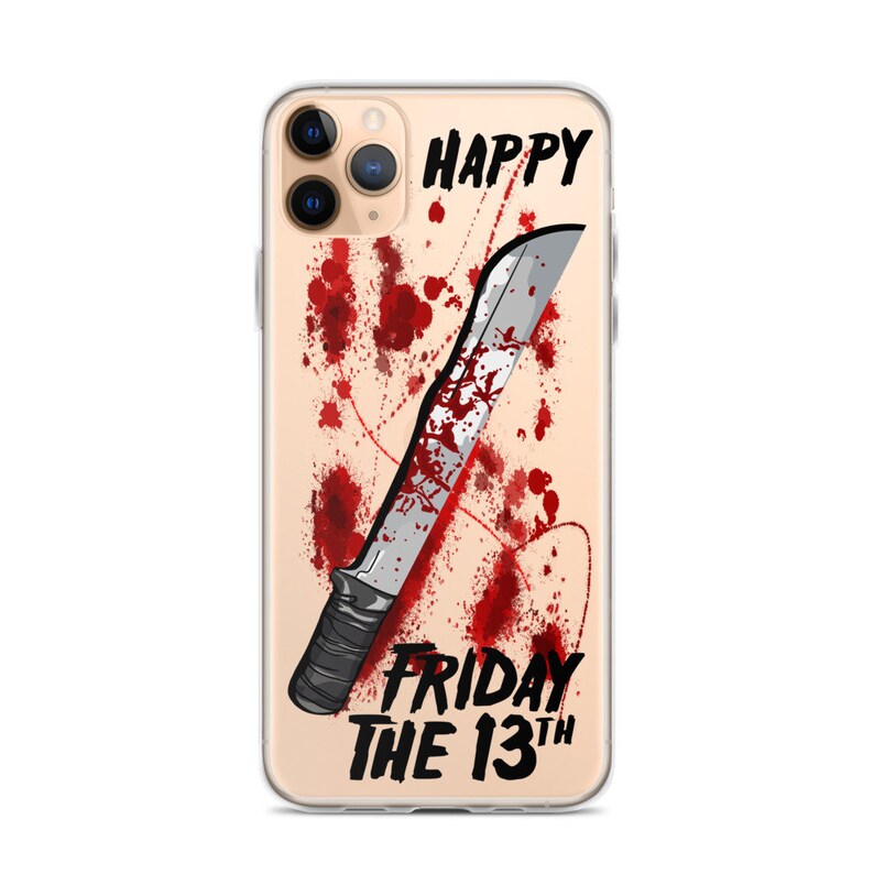 Friday 13th iPhone Case Friday the 13th Party Blood Spatter Jason Voorhees Inspired Horror Movie Lover Jason Machete Halloween iPhone Case