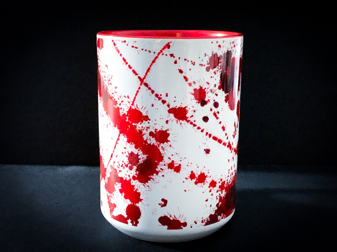 Bloody Coffee Mug Blood Splatter Mug Ceramic Mug Gift for Etsy