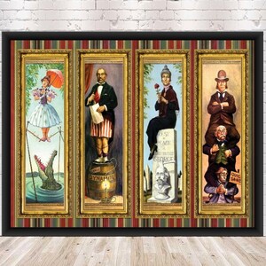 Download Vintage Disney Haunted Mansion Art PNG