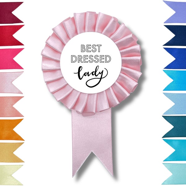 Best Dressed Lady Satin Award Ribbon