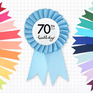 70th Birthday Satin Award Ribbon
