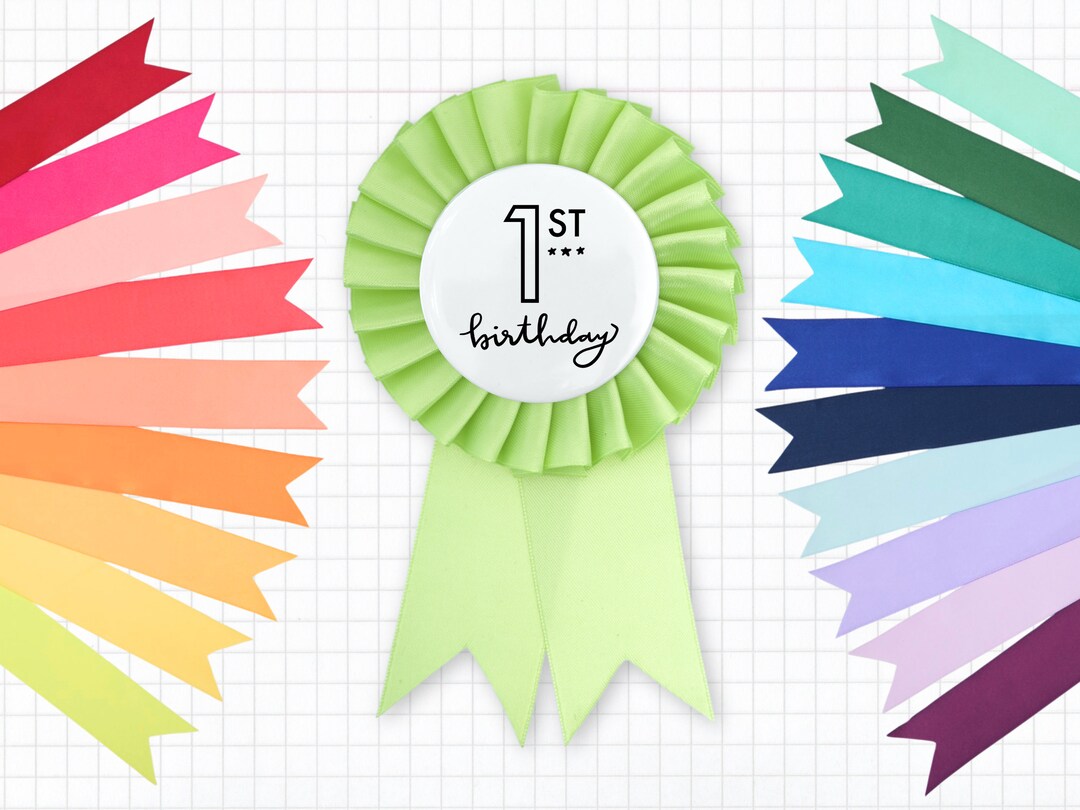 1st Birthday Satin Award Ribbon - Etsy