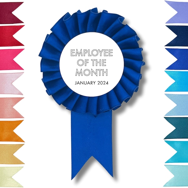 Employee of the Month (Dated and Undated) Satin Award Ribbon