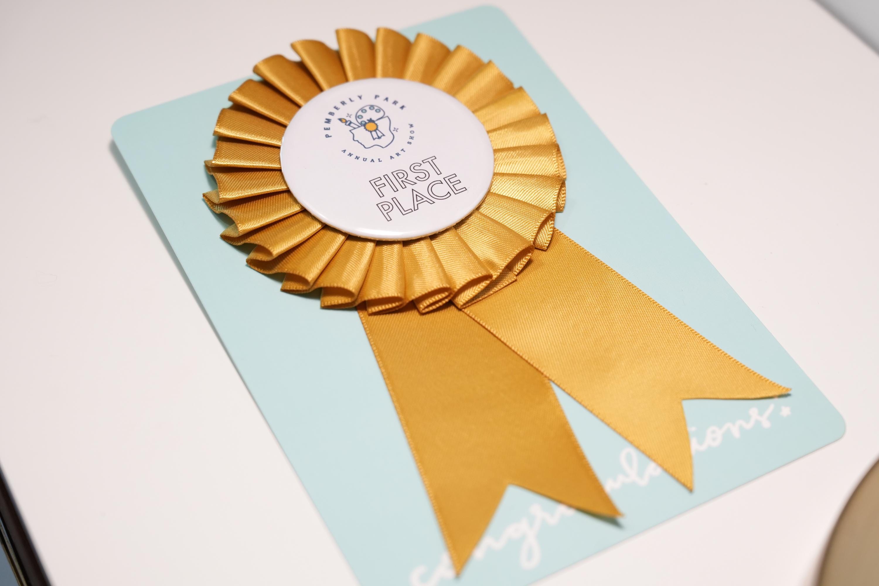 CUSTOM Satin Award Ribbon - No Tail - Etsy