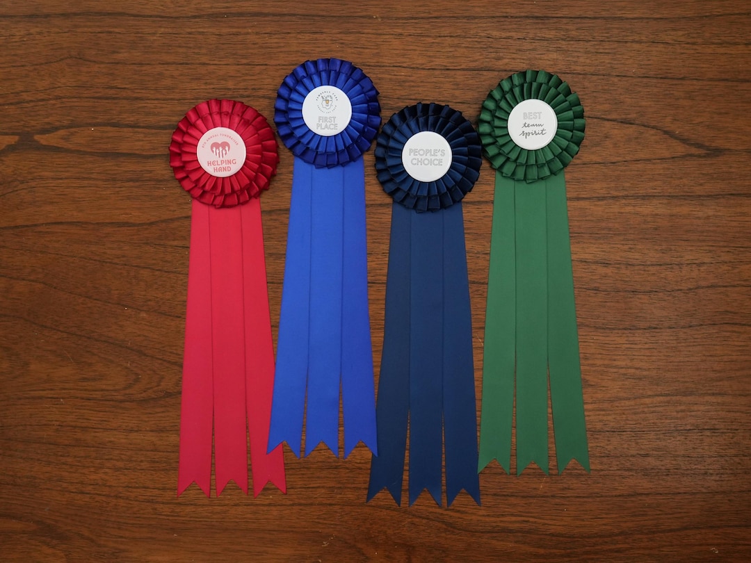 CUSTOM Championship Award Ribbon - Tiered Rosette With Extra-long ...
