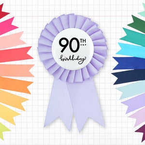 90th Birthday Satin Award Ribbon