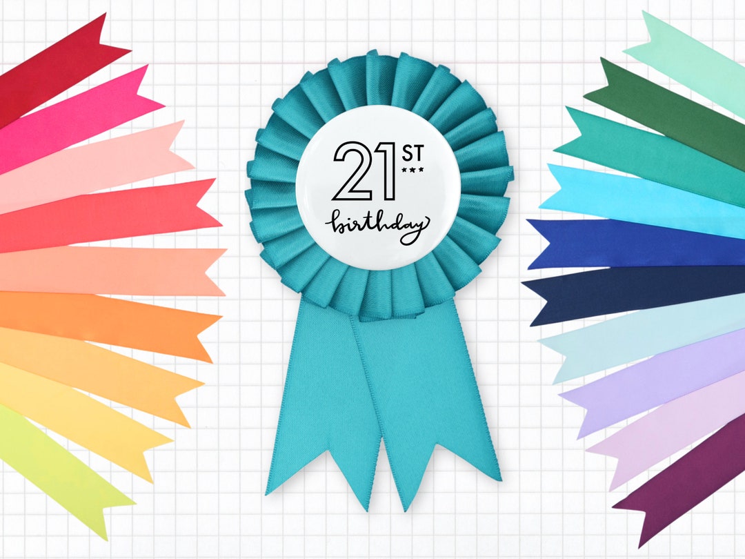 21st Birthday Satin Award Ribbon - Etsy
