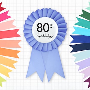 80th Birthday Satin Award Ribbon