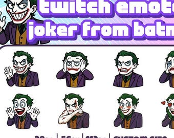 Comic Villain Twitch Emotes Pack | Clown Villain Emotes | Streamer Emotes for Twitch Discord Kick | Animated-Style Emotes | Custom Sizes