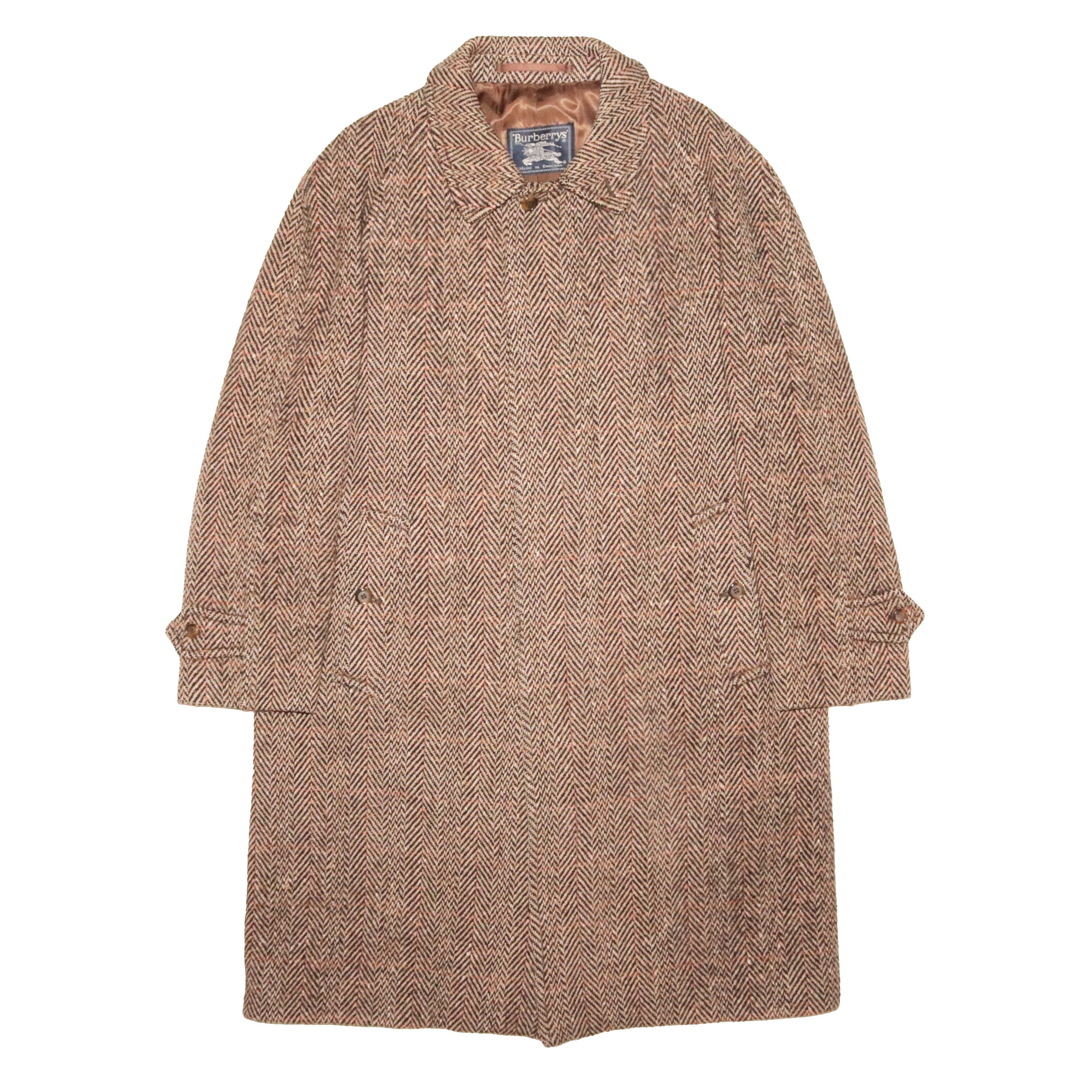 Vintage Burberry Irish Tweed Coat size 52, Large, Regular - Etsy