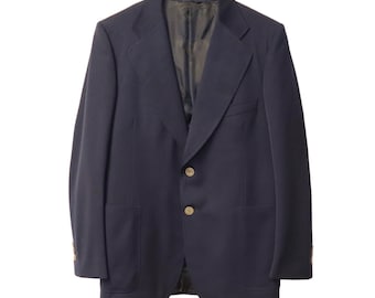 70s wool Navy Blazer size 46/36 Made in Italy