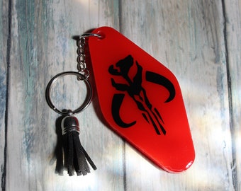Boba Fett/Mandalorian inspired keychain
