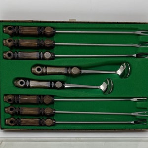 Vintage Fondue Cutlery Set, Stainless, Germany, 70s