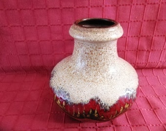 Vintage Scheurich Fat Lava mid century Vase 70er Jahre, 423-18 W.-Germany