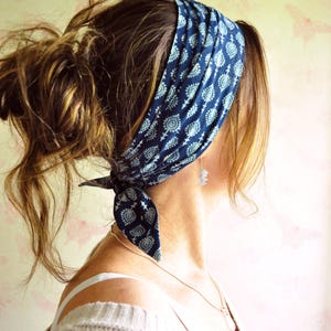 Extra Long Headscarves * Cotton Hair Scarf * Patterned Headband * Summer Headscarf * Long Bandana Hair Tie* Boho Hair Accessories *