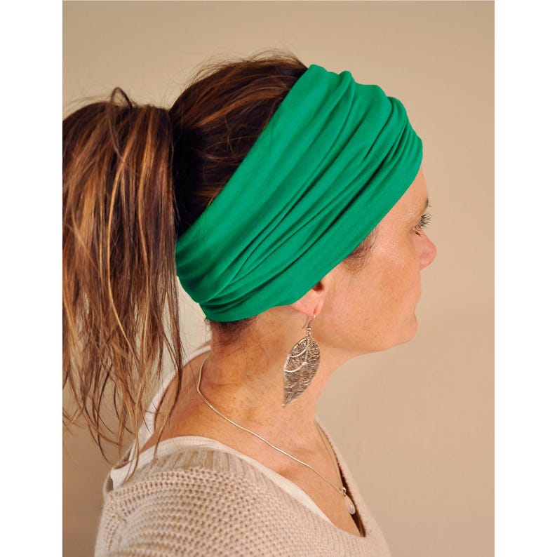 Wide Stretchy Headbands * 18 Colours * Supersoft Jersey Stretch Headband * Extra Wide Headband * Hippie Hairband * Hair Accessories * Yoga image 7