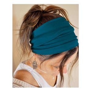 Breites dehnbares Stirnband * 18 Farben * Supersoft Jersey Stretch Stirnband * Extrabreites Stirnband * Hippie Haarband * Haarschmuck * Yoga