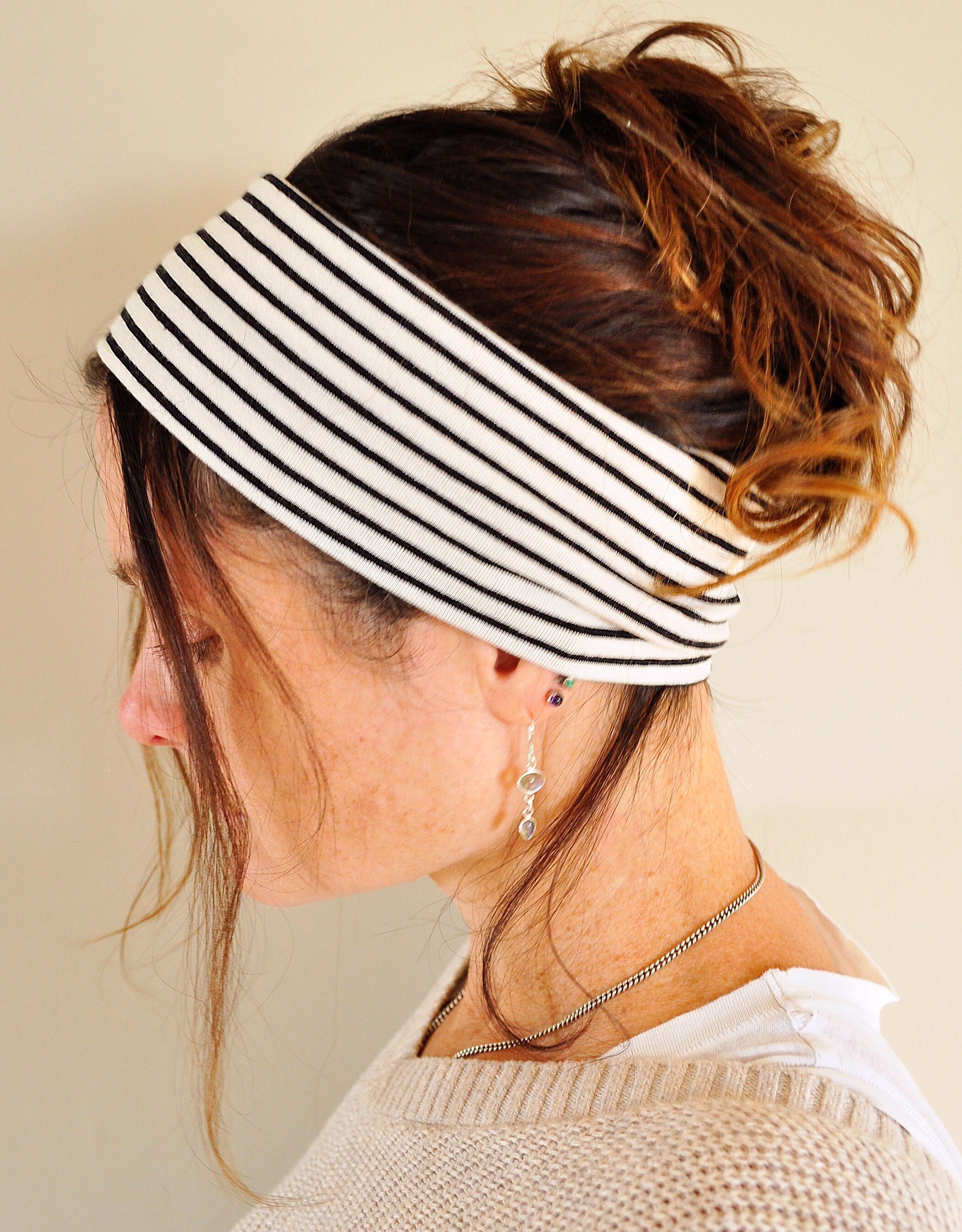 Stretchy Striped Headbands * 6 colours * Stripy Stretch Headband * Stripy Wide Headband * Birthday Gift * Bohemian Hair Accessories *