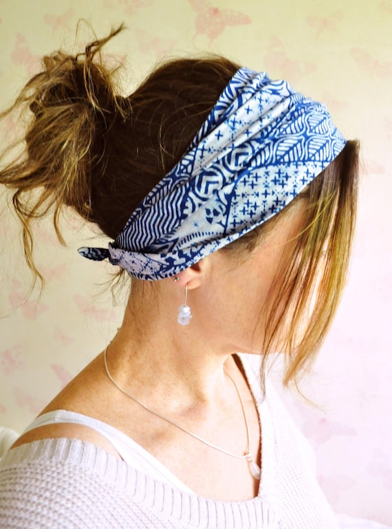 Extra Long Cotton Hair Scarf * Summer Headscarf * Lightweight Self Tie Headscarf