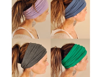 Wide Stretchy Headband 17 Colours * Supersoft Jersey Stretch Headband * Extra Wide Headband * Hippie Hairband * Hair Accessories * Yoga