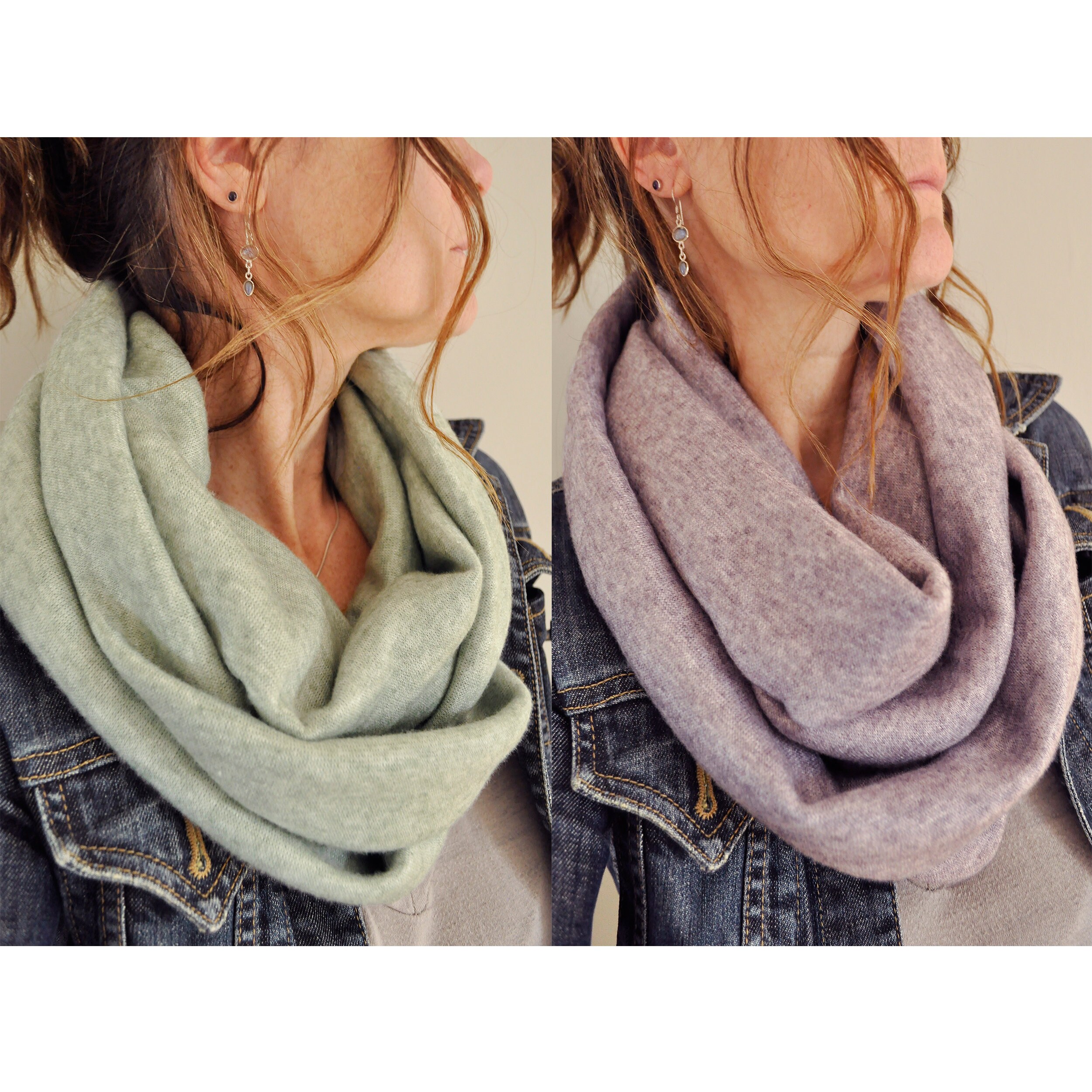 Cashmere Scarf - Pearl & Grey Herringbone | | Aran Sweater Market