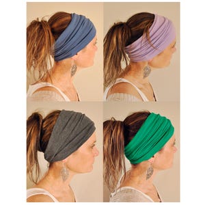 Wide Stretchy Headbands * 18 Colours * Supersoft Jersey Stretch Headband * Extra Wide Headband * Hippie Hairband * Hair Accessories * Yoga