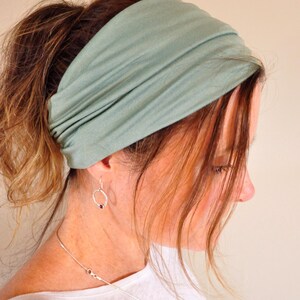 Wide Stretchy Headbands * 18 Colours * Supersoft Jersey Stretch Headband * Extra Wide Headband * Hippie Hairband * Hair Accessories * Yoga image 3
