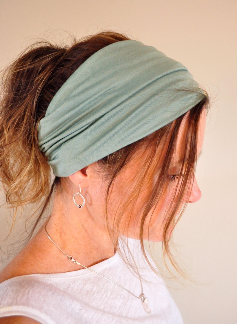 Wide Stretchy Headbands * 18 Colours * Supersoft Jersey Stretch Headband * Extra Wide Headband * Hippie Hairband * Hair Accessories * Yoga image 3