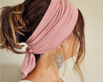 Extra Long Super Soft Stretchy Headscarves * Soft Jersey Self Tie Headscarf * Gentle Stretch Headband * Multiway Headband * Hair Accessories