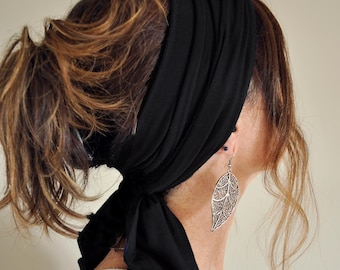 Extra Long Super Soft Stretchy Headscarves * Soft Jersey Self Tie Headscarf * Gentle Stretch Headband * Multiway Headband * Hair Accessories