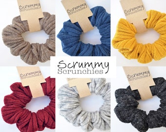 Chunky Wide Rib Scrunchies * ChristmasGift  * VSCO * Back to School * Hair Accessories  * Ties and Elastic * Gift  Set *