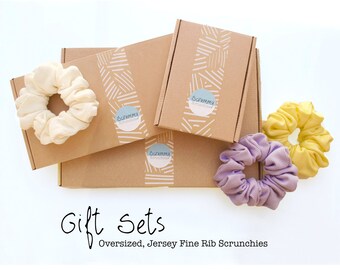 Oversized Scrunchies Gift Set * Birthday XL Scrunchies Set * Scrunchie Git Box * Personalised Gift Box * Oversized Pastel Scrunchies