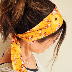 Pañuelo floral de algodón: Coletero bohemio largo