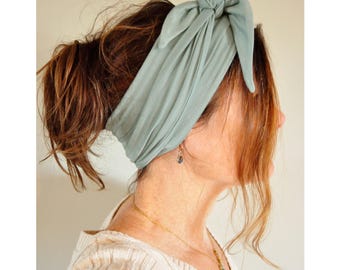 Extra Long, Super Soft, Stretchy Headscarves * Soft Jersey Self Tie Hair Scarf * Gentle Stretch Headband