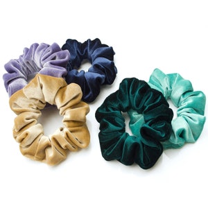 Velvet Hair Scrunchies  * Soft Luxury Scrunchies * Scrunchies Gift Set *  Birthday Gift Boxes / Wrapping available * Hair Accessories *