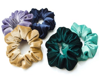 Velvet Hair Scrunchies  * Soft Luxury Scrunchies * Scrunchies Gift Set *  Birthday Gift Boxes / Wrapping available * Hair Accessories *