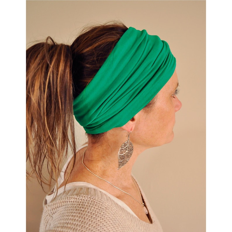 Wide Stretchy Headbands * 18 Colours * Supersoft Jersey Stretch Headband * Extra Wide Headband * Hippie Hairband * Hair Accessories * Yoga image 12